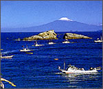 雲見海岸からの富士山写真