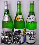 くどき上手(中央)葵天下(左)
志太泉(右)